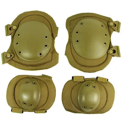Military Tactical Combat Knee Pad Elbow Pad Set Outdoor Sports Safety Guard Gear • $28.99
