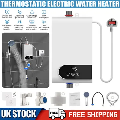 Electric Tankless Instant Water Heater Shower Head Kitchen Under Sink Bathroom • £36.99