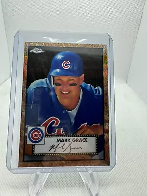 2021 Topps Chrome Mark Grace #547 Gold And Rose Gold 70th Anniversary #'d 37/50 • $9.99