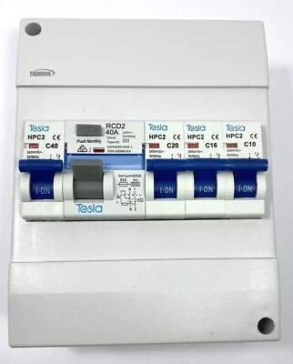 $69.89 • Buy 6 Pole Garage Loaded Combination Surface Switchboard RCD Safety Switch Complete