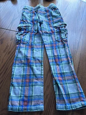 Mini Boden Boys 10 Plaid Flannel Cargo Pants • $13