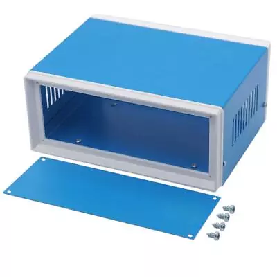 Junction Box Blue Metal Project Box DIY Electric Enclosure Case Preventive Ca... • $31.71