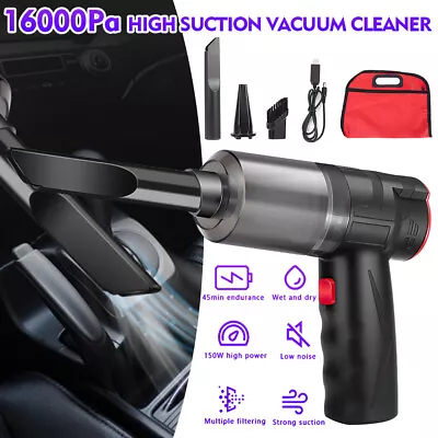 16000 Pa Car Vacuum Cleaner Wet Dry Smart Ire Inflator Air Pump Compressor • $23.99