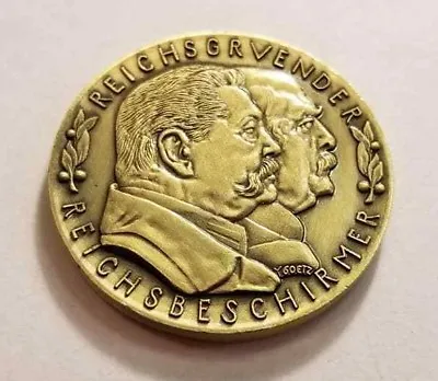 $9.99 • Buy German Karl Goetz Medal Medallion Coin Bismarck Hindenburg 1931 Bronze