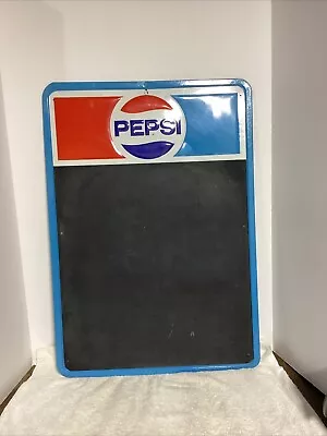 Original & Authentic Embossed ''pepsi'' Menu Board Painted Metal 27x19 Inch • $89.99