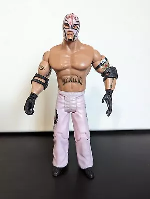 Rey Mysterio 2005 Jakks Pacific WWE 7  Wrestling Action Figure Loose Pink Attire • $8.50