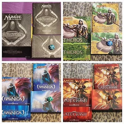 Magic The Gathering Fat Packs X4 | Empty Boxes Posters Booklets And Dice | Exc • $40