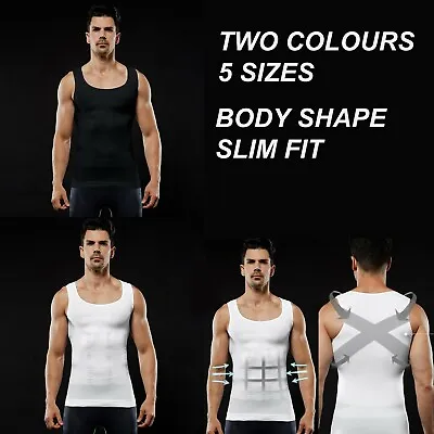 Men Slim Shaper Body Vest Chest Belly Waist For Man Boobs Moobs Compression Hot • £5.74