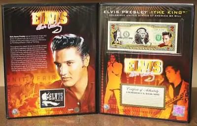 ELVIS PRESLEY *75th Birthday* Legal Tender U.S. $2 Bill With COLLECTIBLE FOLIO • $19.95