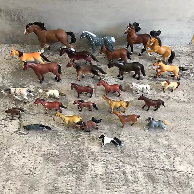 Lot Of 28 Horse Figures Vintage Schleich Collectable Toys • $33