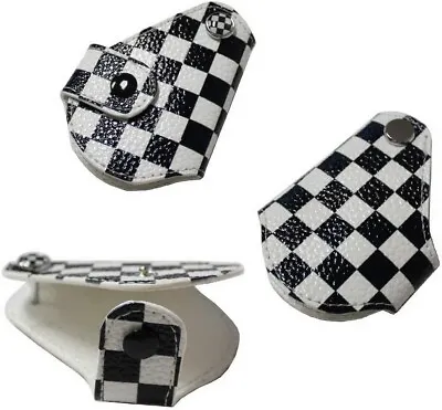 Black UK Checker Pattern Style Key Fob Holder For 2008+ MINI Cooper • $11.69