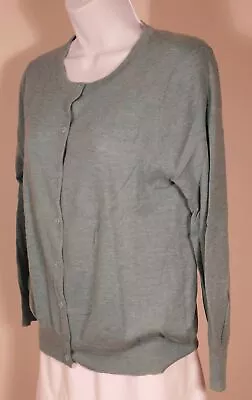 J CREW 100% CASHMERE Women's Green Long Sleeve Button Front Cardigan Sweater ... • $34.99