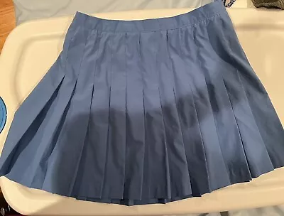 VTG DEADSTOCK Prince Sportswear USA Polyester Pleated Tennis Skirt Blue Size 14 • $5.75