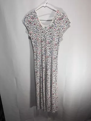 Vintage Maggie Lawrence Large Cotton Blend Floral Button Front Long Dress... • $25