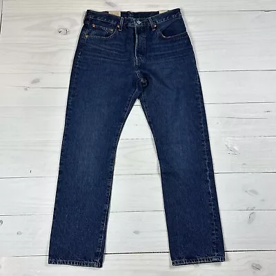 Levi's 501 Original Jeans Denim Womens 30x30 Button Fly Straight Leg Blue Cotton • $39.99