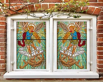 3D Angel Cloud A008 Window Film Print Sticker Cling Stained Glass UV Zoe • $29.99