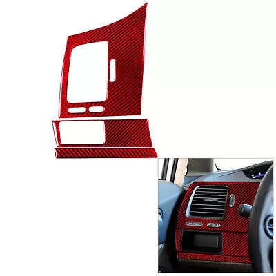 3Pcs For Honda Civic 2006-2011 Red Carbon Fiber Driver Side Dashboard Cover Trim • $22.70