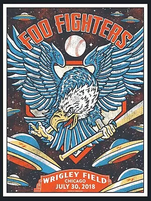 Foo Fighters Wrigley Field Concert Poster 18 X24  Poster Free Shipping • $9.89