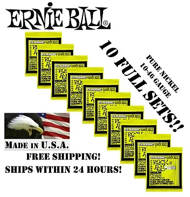 **10 Pack Ernie Ball 2251 Classic Rock N Roll Slinky Electric Guitar Strings ** • $49.98