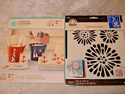 5 Laser Stencils Martha Stewart Nautical And FolkArt Including Alphabet + BONUS! • $24.95