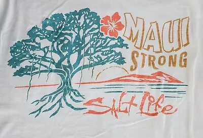 Salt Life Maui Strong Pocket T-Shirt XLG White Hawaii • $8