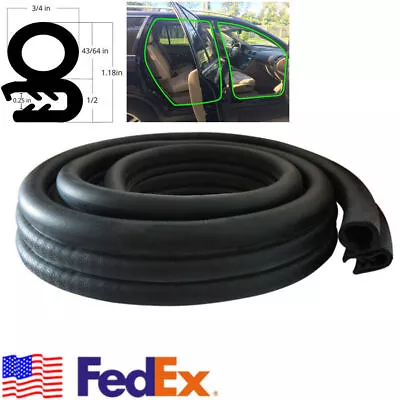 13ft Universal Car Door Edge Rubber Seal Protector Sealing Strip Weatherstrip • $25.05