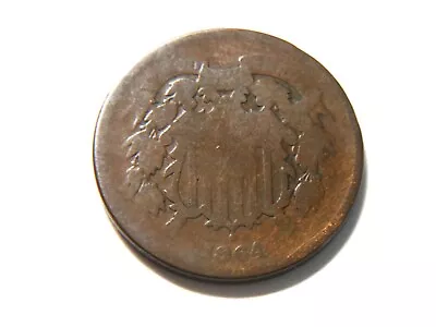 1864 AG 2 Cent Piece  Nice *Low Priced* Vintage Coin For A Collection • $12.95