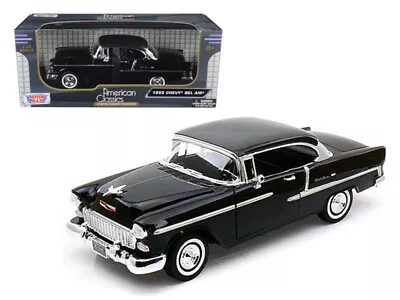 1955 Chevrolet Bel Air Hard Top Black 1/18 Diecast Car Model Motormax • $62.41