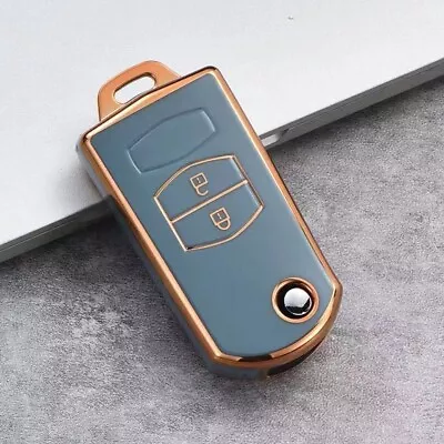 $18.99 • Buy TPU Car Remote Flip Key Cover Case For MAZDA 3 2 6 MPS SP23 CX7 CX9 2Button Grey
