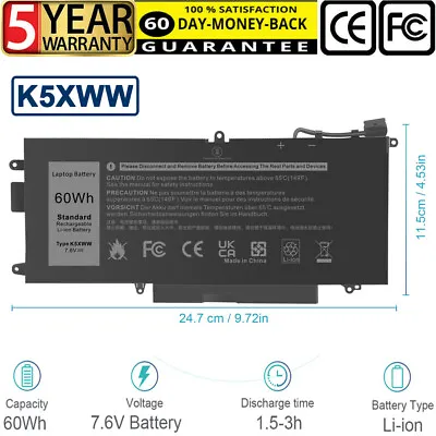 K5XWW 71TG4 Battery For Dell Latitude 5289 7389 7390 2in1 L3180 Series 6CYH6 PC • $45.99