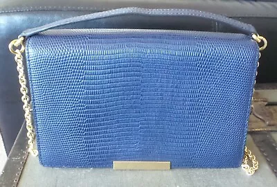 New NWOT Oroton Clutch Or Shoulder Bag Navy Blue $325 With Dust Bag • $90