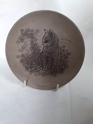 £3 • Buy Poole Pottery Stoneware Plate Kitten & Dragonfly Pin Dish