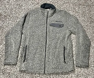 Marmot Men’s Knit Soft Shell Jacket Gray Fleece Full Zip Medium Pockets • $19.99