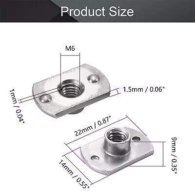 M4 M6 M8 M10 Square Weld Nut Steel Metric Square Hex Nuts Tee Type Welding Point • $6.98