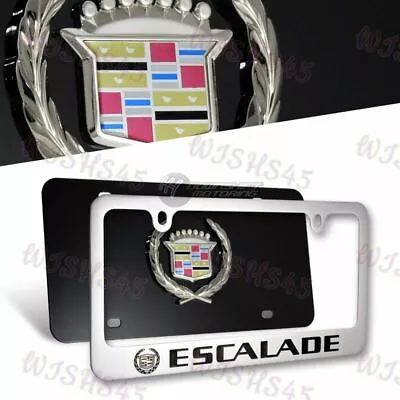 3D Cadillac ESCALADE License Plate Frame Stainless Steel - 2PCS Front & Back • $55.88