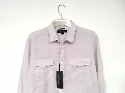 NEW Marc Anthony Men's Linen / Cotton Shirt Size Medium Slim Fit Pastel Lavender • $9.99
