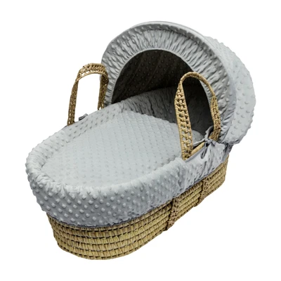 £24.49 • Buy Grey Dimple Moses Basket Bedding Set Dressings With Padded Liner, Body & Hood