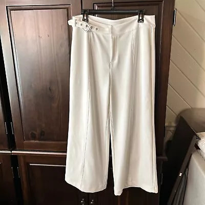 Inc International Concepts White High Waist Palazzo Cropped Pants 12 • $9.60