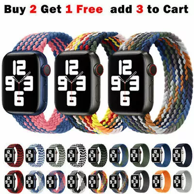 $10.99 • Buy Nylon Braided Solo Loop Strap Band For Apple Watch Series 6 SE 5 4 32 42 40 44mm
