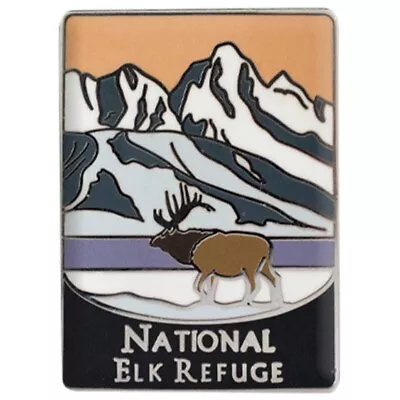 National Elk Refuge Pin - Wyoming Elk Habitat Sanctuary Jackson Grand Teton • $5.99