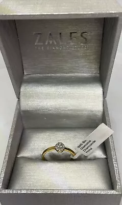 GENUINE 0.26 Ct HALO DIAMOND RING !!From ZALES JEWELERS. RETAIL $325.00 • $0.99