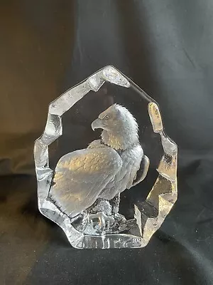 Mats Jonasson Signature Collection Sweden - 7.75” Crystal Eagle -Scratches • $35.70