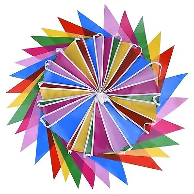£3.99 • Buy 10m Bunting Flag Party Wedding Birthday Decorations Garden Home Outdoor Banners