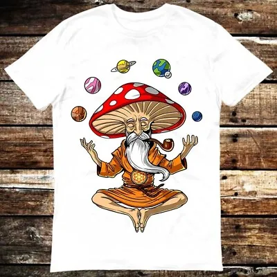 £7.10 • Buy Buddha Planet Meditation Zen Magic Mushroom Om Yoga T Shirt 6233