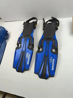Dacor Tiger Fins Diving Scuba Black And Blue Size Regular With Bag • $30.49