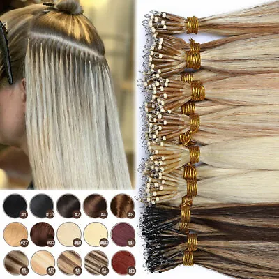 CLEARANCE Nano Ring 100% Human Remy Hair Extensions NANO Loop Beads I Tip Blonde • $37.92