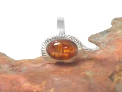 AMBER  Sterling Silver 925 Gemstone RING • £17.99