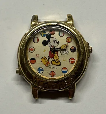 Mickey Mouse Flag Of The Worlds Musical Watch - As Is Untested Needs Restore • $19.65