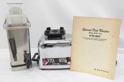 Vintage Vitamix 3600 Plus Stainless Steel Blender & Special Diet Recipes Booklet • $134.39