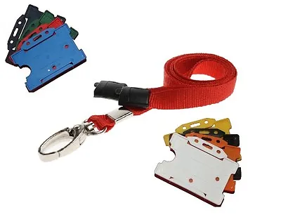 Red Safety Breakaway Lobster Clip Neck Lanyard With ID Card Badge Holder  • £3.04